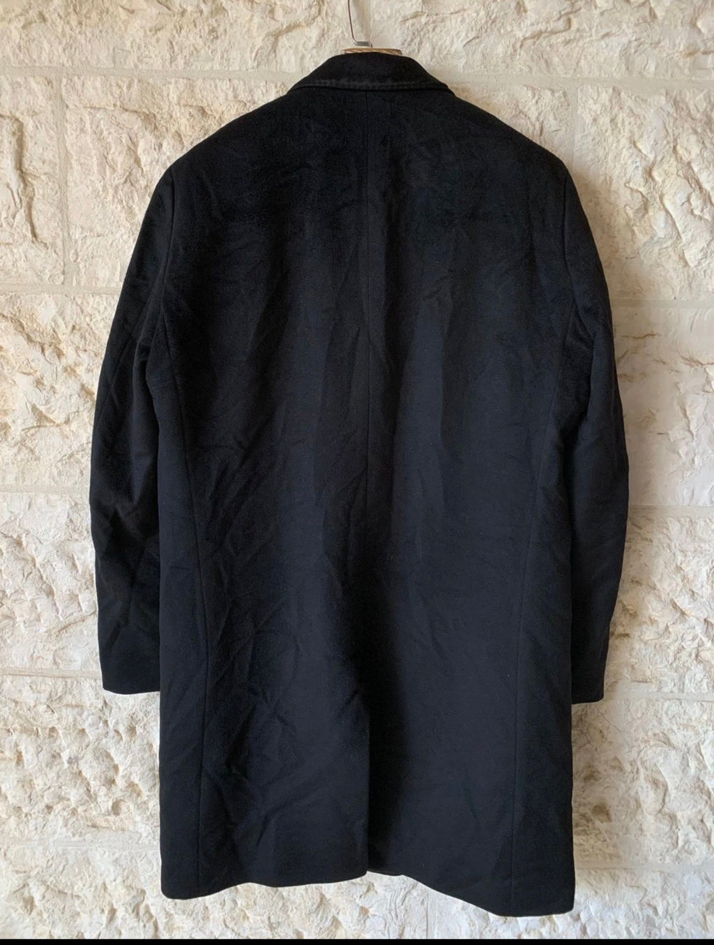 Hugo Boss Wool Cashmere Colombo classic black top over coat 42R