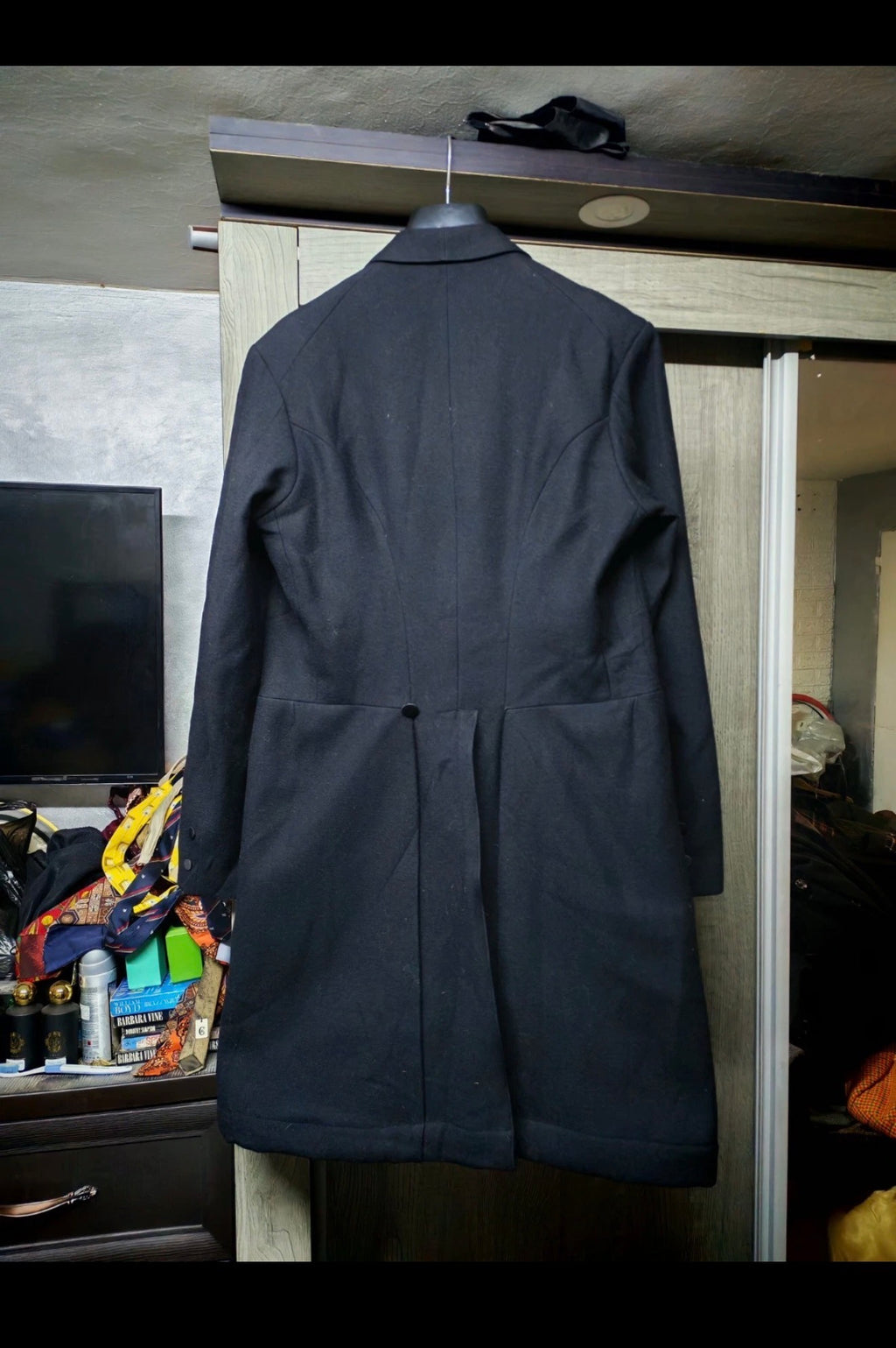 1920s Vintage handtailored pure wool bespoke double breasted frock over coat 38R