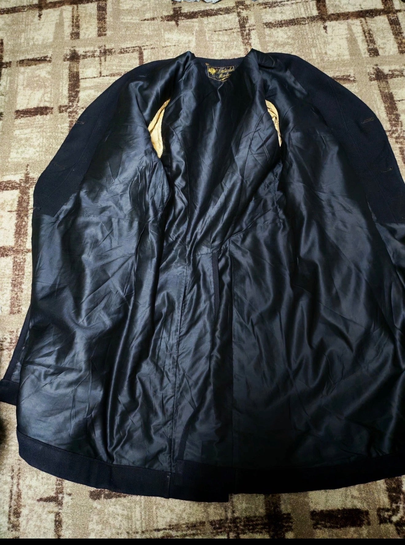 1920s Vintage handtailored pure wool bespoke double breasted frock over coat 38R