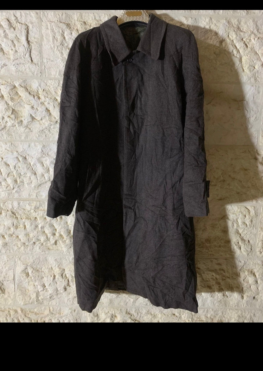 Vintage Chaps Ralph Lauren pure wool Raglan charcoal over coat 48R 48L XL