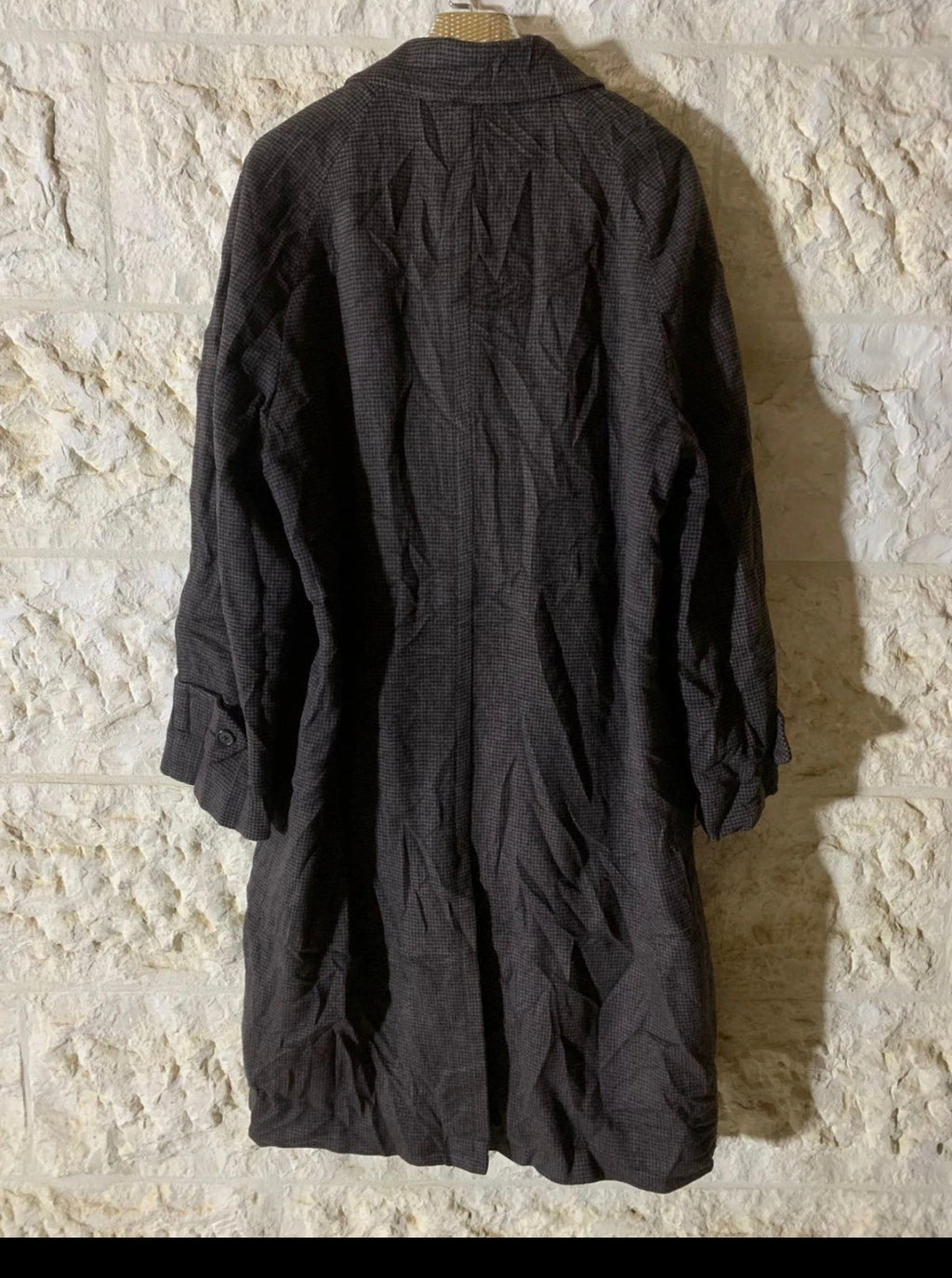 Vintage Chaps Ralph Lauren pure wool Raglan charcoal over coat 48R 48L XL