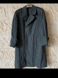 Vintage Swiss Army pure Woollen wool greenish classic long greatcoat 42R