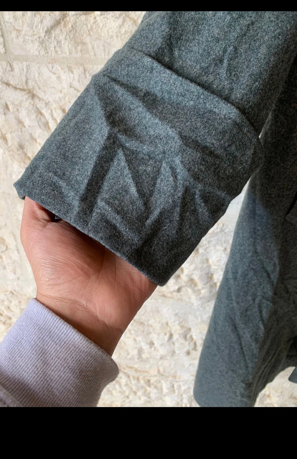 Vintage Swiss Army pure Woollen wool greenish classic long greatcoat 42R