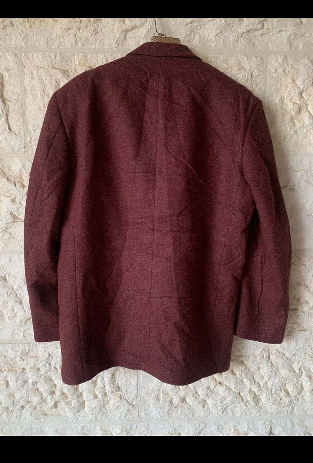 Vintage Greenwoods pure wool tweed camouflage classic Red jacket blazer 44R