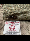 Vintage Harris Tweed handwoven pure wool green hunting jacket blazer 44R 44L