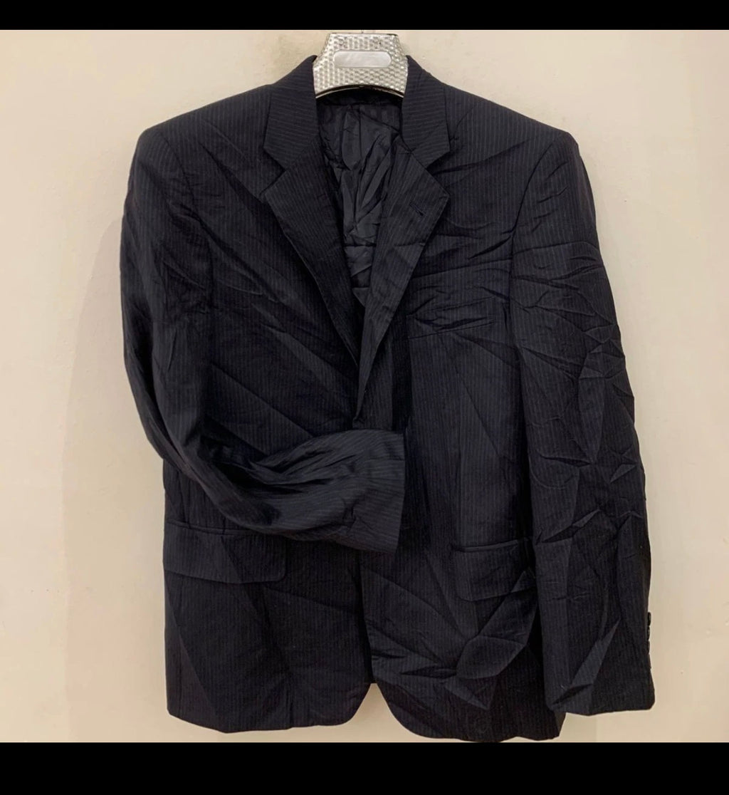 Vintage Baroni Super 150s wool classic dark navy jacket blazer 38R