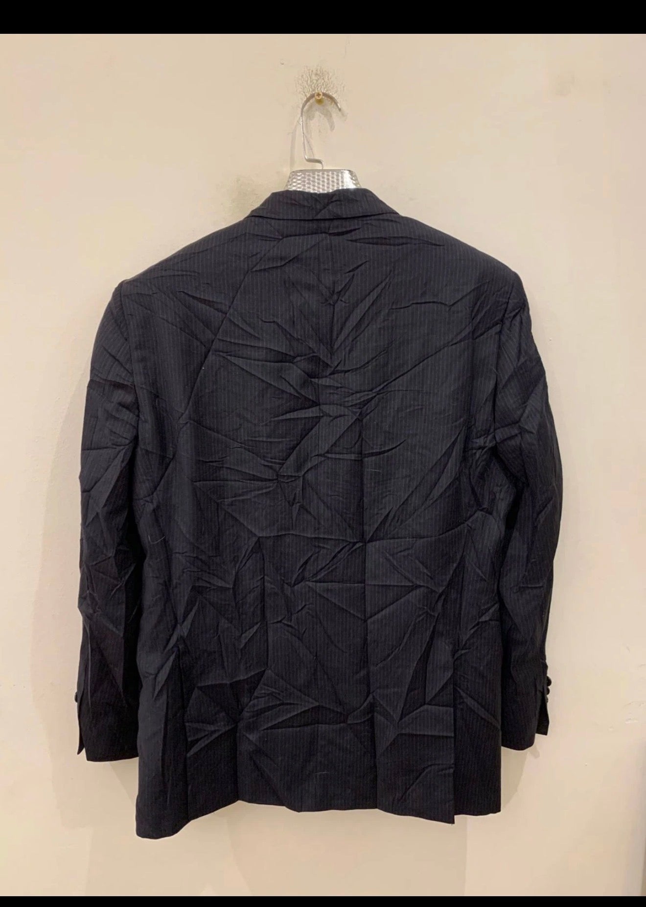 Vintage Baroni Super 150s wool classic dark navy jacket blazer 38R