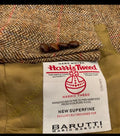 Classic Harris Tweed Windowpane handwoven wool brown hunting jacket blazer 40R