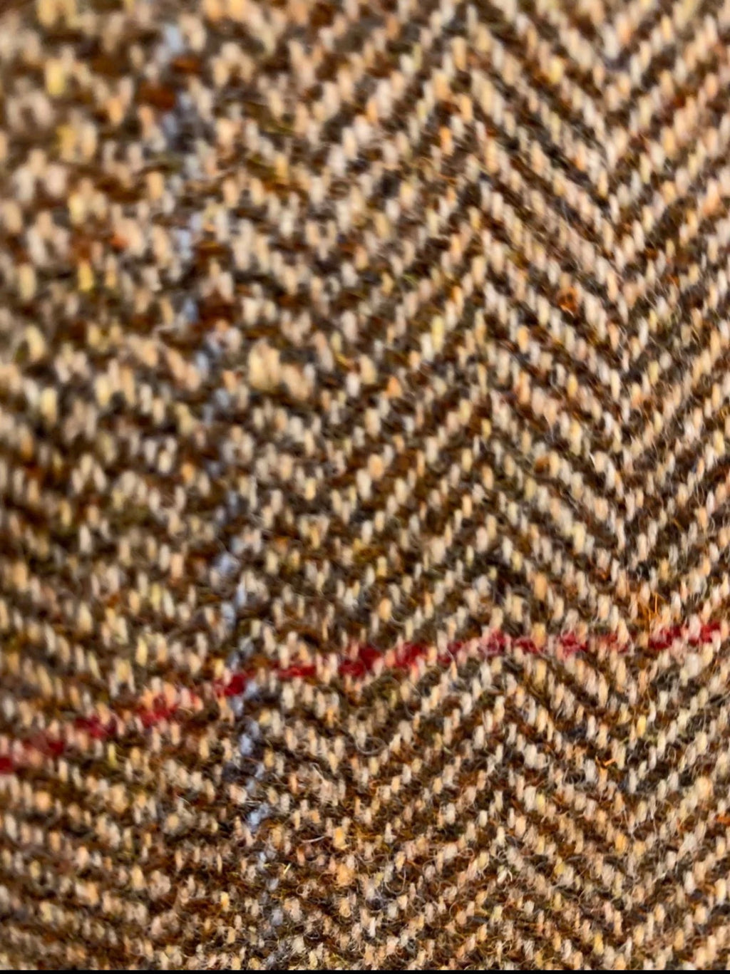 Classic Harris Tweed Windowpane handwoven wool brown hunting jacket blazer 40R