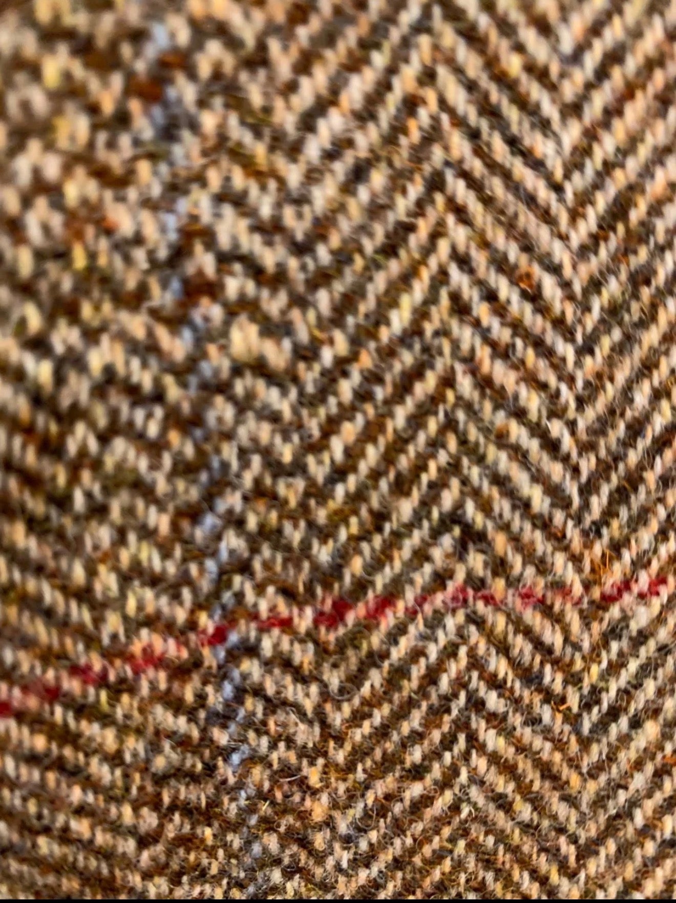 Classic Harris Tweed Windowpane handwoven wool brown hunting jacket blazer 40R