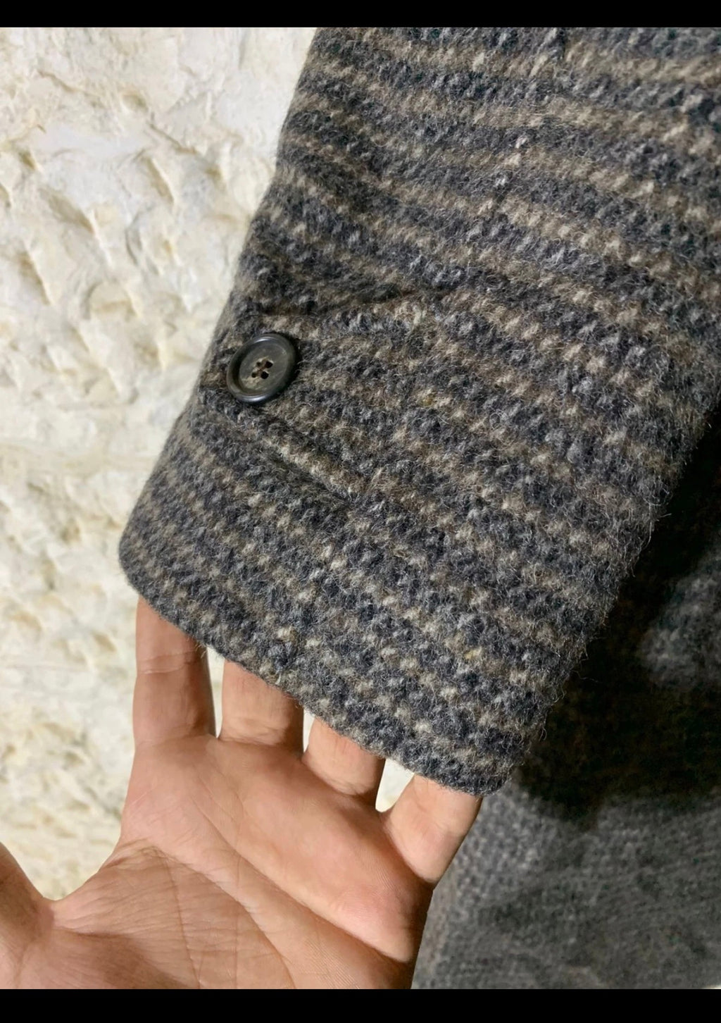 Vintage pure woollen wool camouflage classic unique over coat 42R