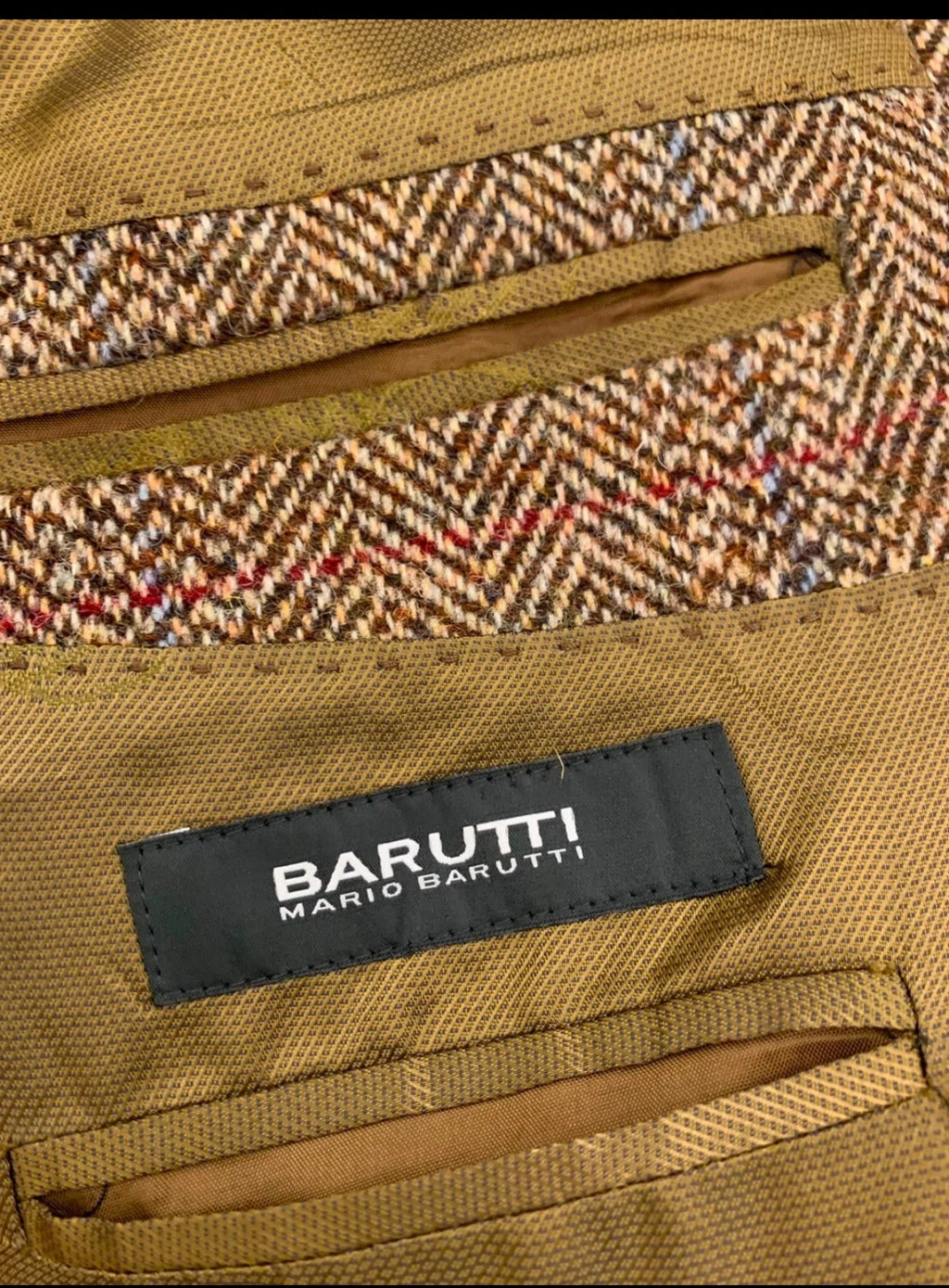 Classic Harris Tweed Windowpane handwoven wool brown hunting jacket blazer 40R