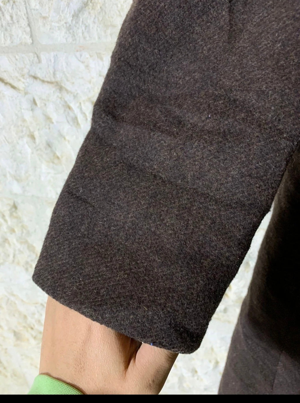 1970s Vintage pure wool Tweed camouflage classic brown over coat 42R 42L