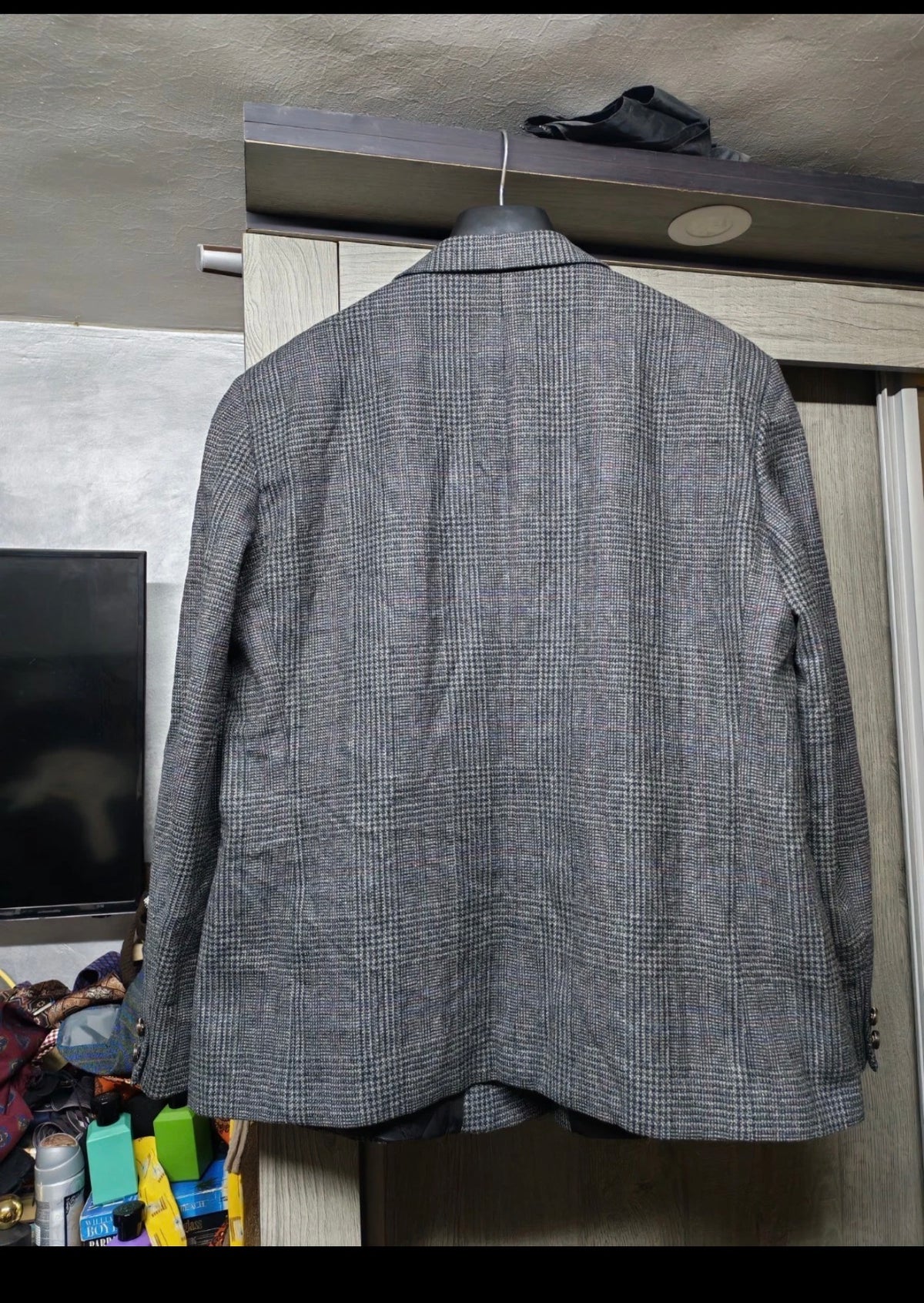 Vintage Burberrys pure wool glen check double breasted jacket blazer 40 10 M