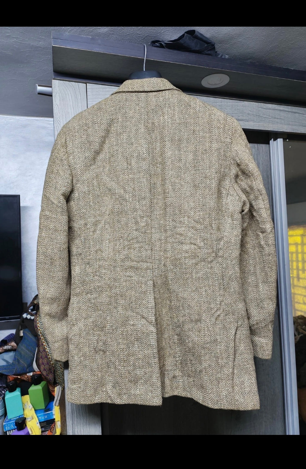 Vintage Paul Stuart pure wool tweed herringbone hunting jacket blazer 38R