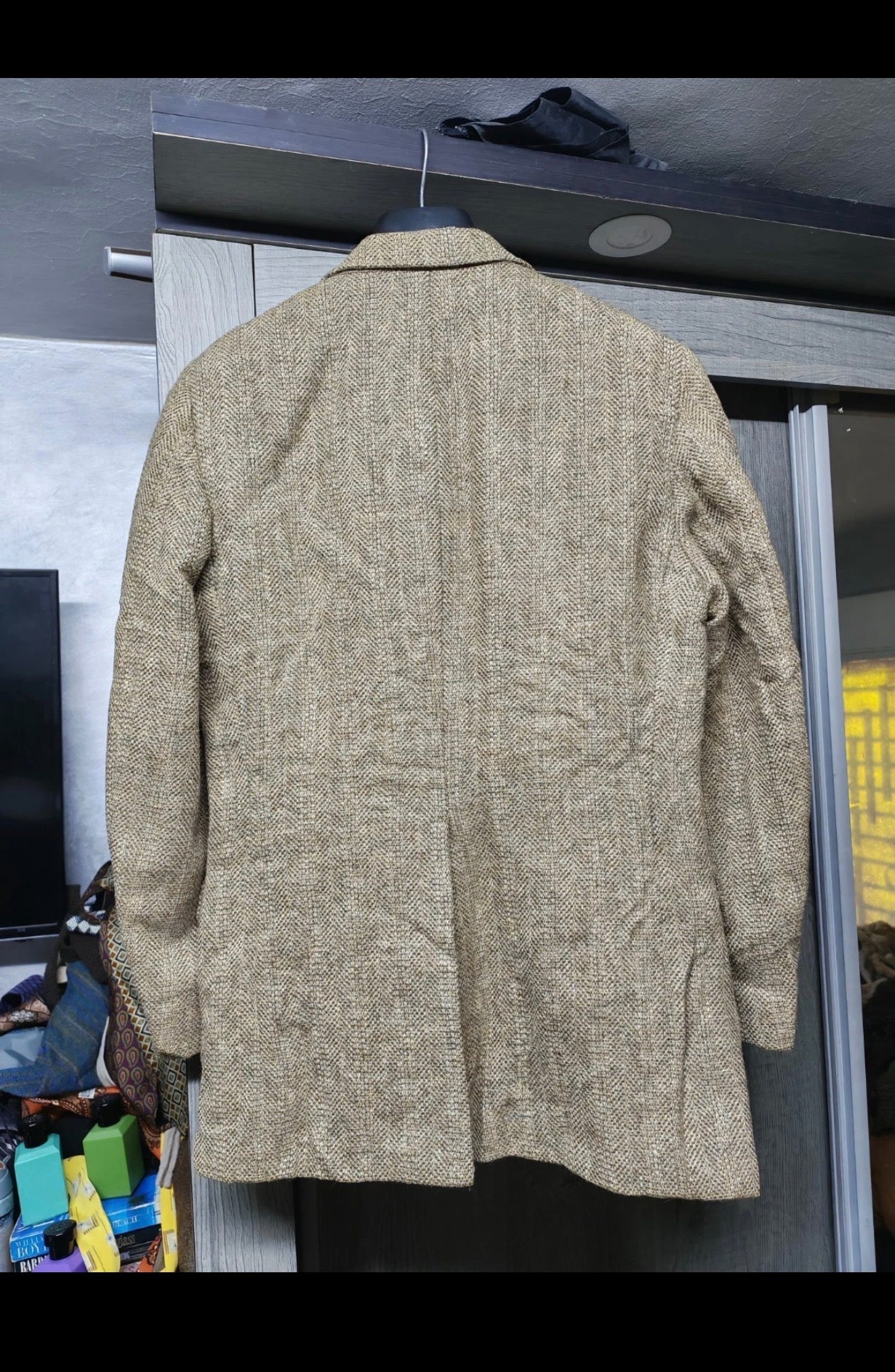 Vintage Paul Stuart pure wool tweed herringbone hunting jacket blazer 38R