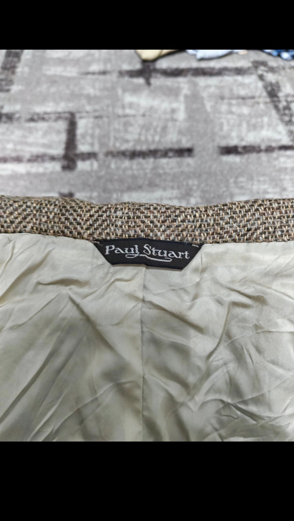 Vintage Paul Stuart pure wool tweed herringbone hunting jacket blazer 38R