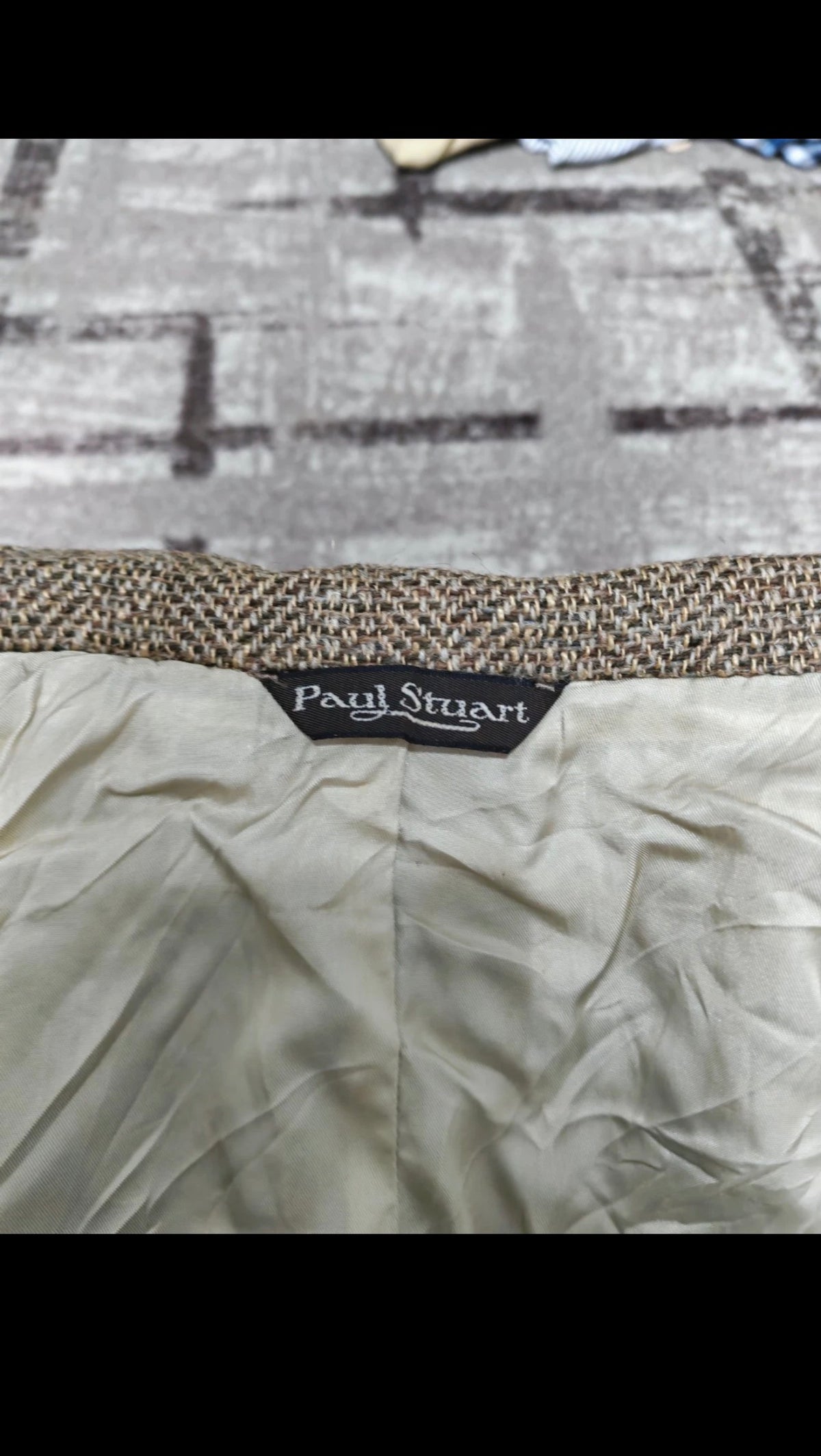 Vintage Paul Stuart pure wool tweed herringbone hunting jacket blazer 38R