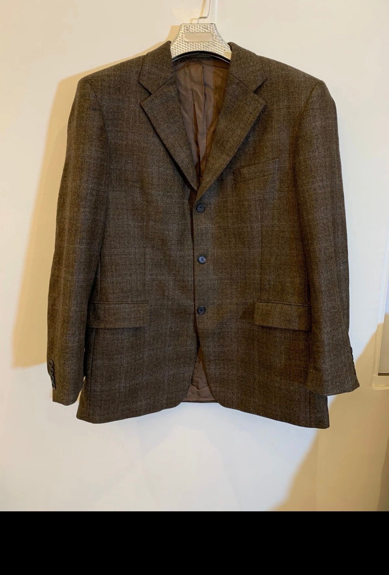 Vintage Hugo Boss 100% Zelanzer merino wool Loro Piana jacket blazer 44R 44L