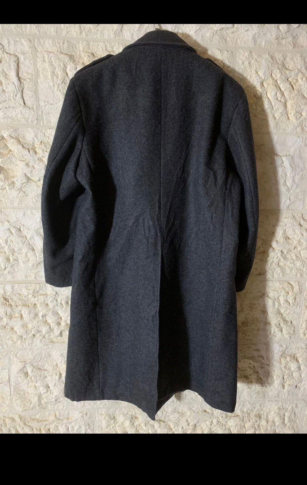 Vintage London Fog woollen wool charcoal double breasted over coat 48R 48L XL