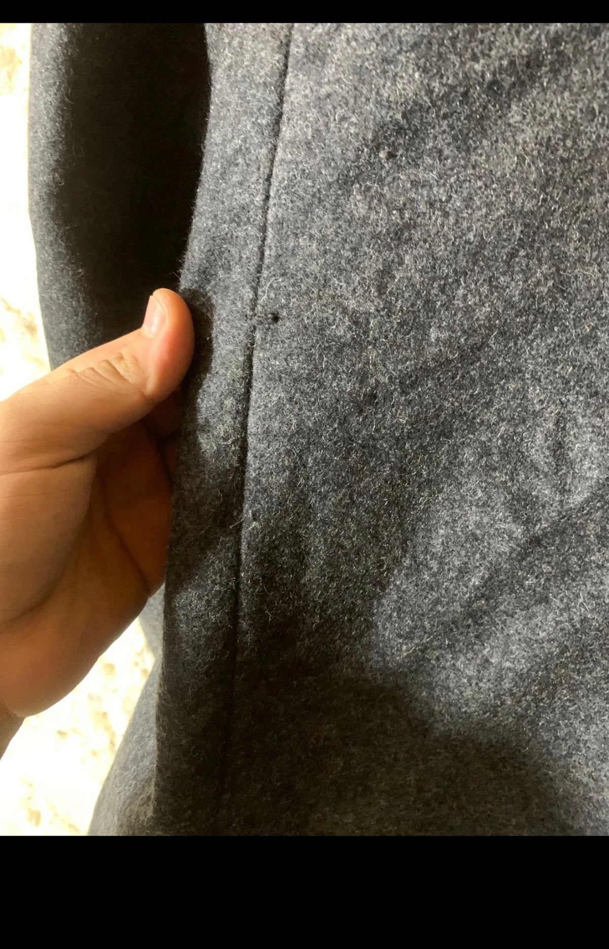 Vintage London Fog woollen wool charcoal double breasted over coat 48R 48L XL
