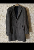 Classic vintage style wool blended gray peak lapel over coat 40L 40R