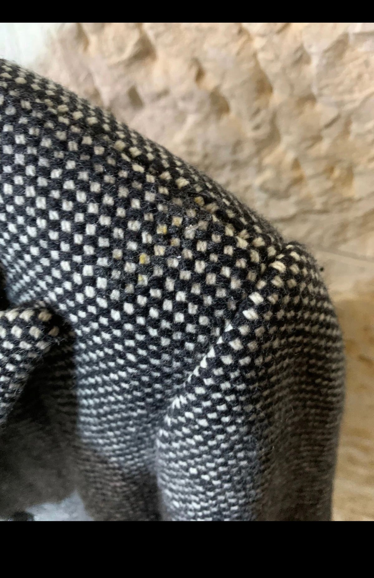 Classic vintage style wool blended gray peak lapel over coat 40L 40R