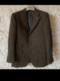 Vintage Nervesa pure wool handwoven tweed Windowpane hunting jacket blazer 40R