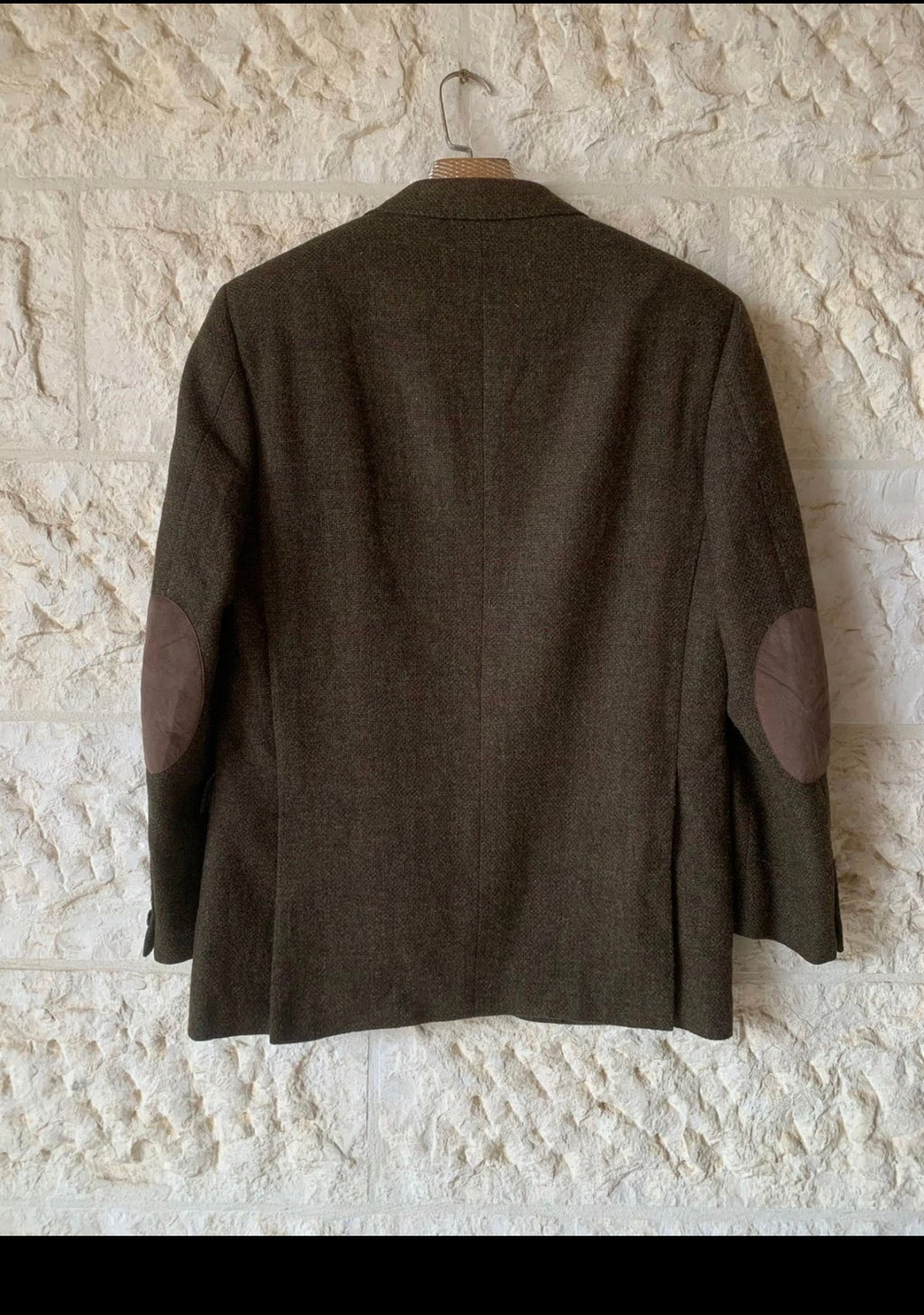 Vintage Nervesa pure wool handwoven tweed Windowpane hunting jacket blazer 40R