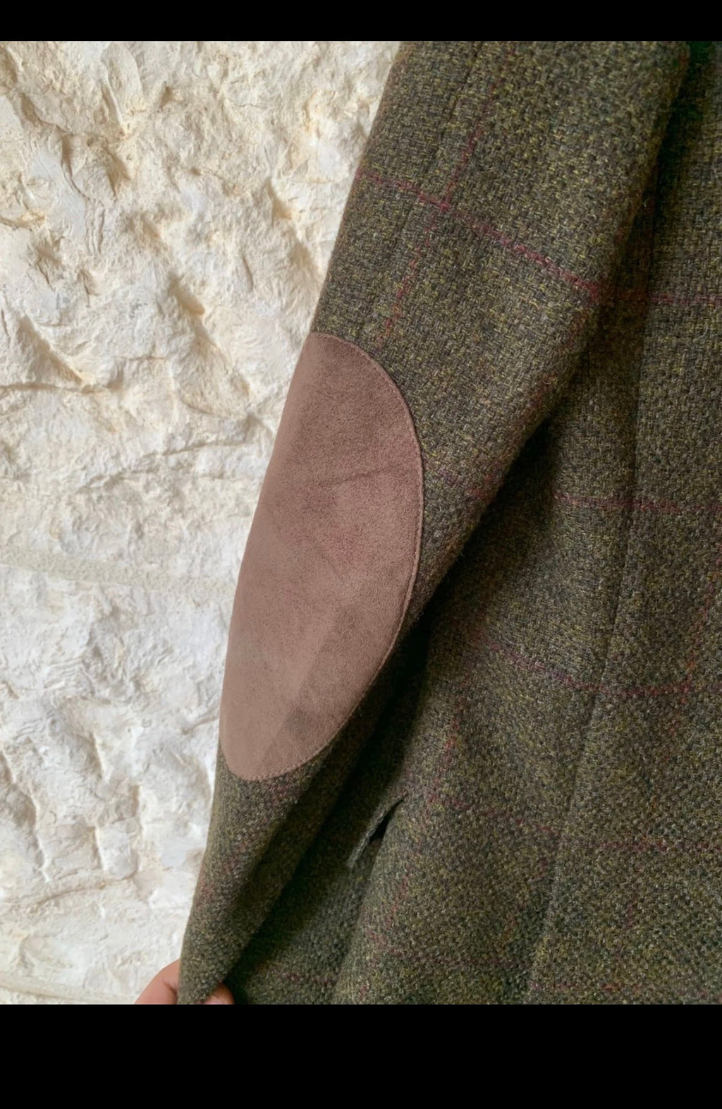Vintage Nervesa pure wool handwoven tweed Windowpane hunting jacket blazer 40R