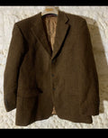 McGregor pure wool handwoven Tweed herringbone brown hunting jacket blazer 44R