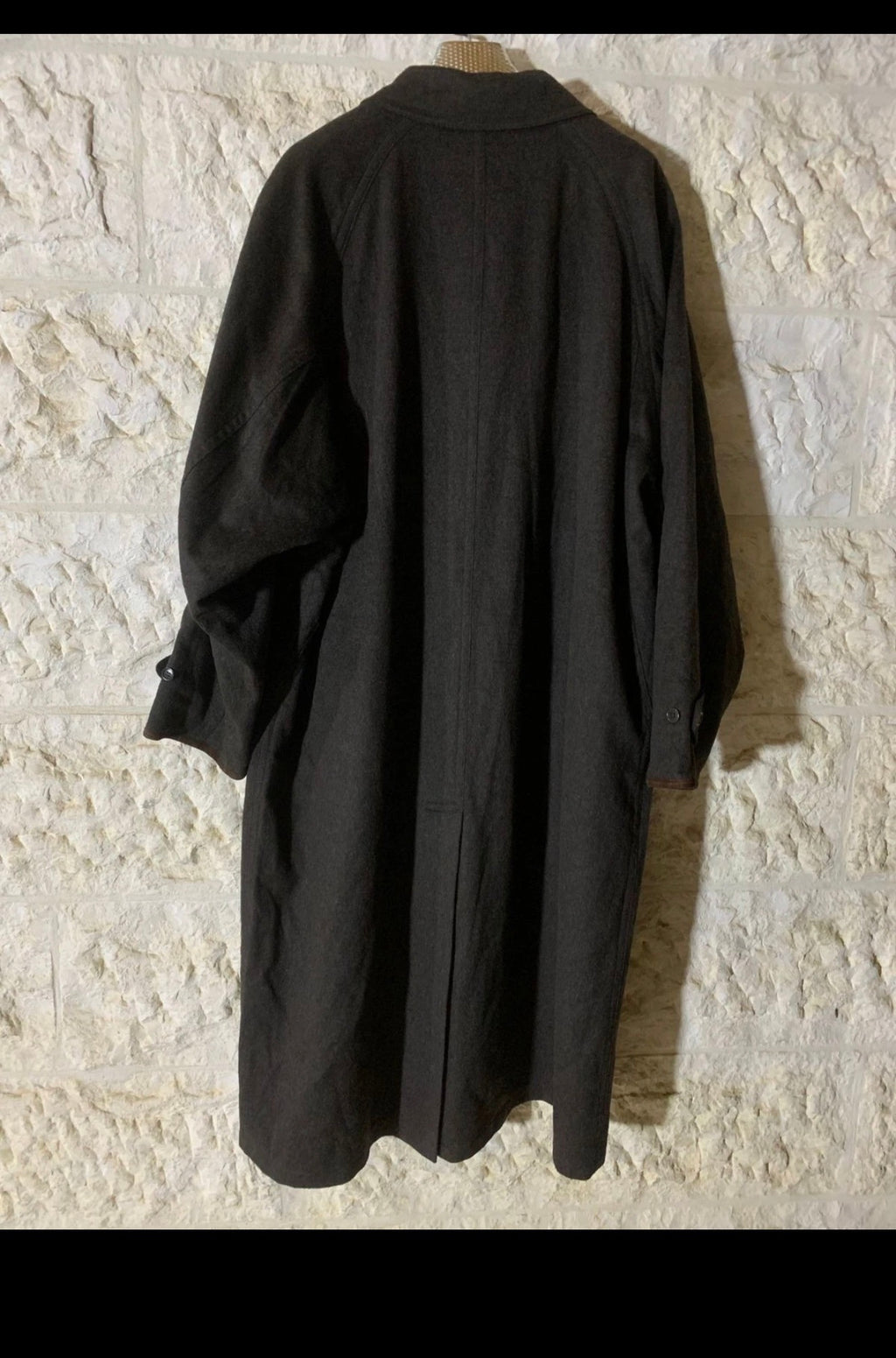 Vintage Amadeus Wool Kidmohair classic greenish brown long over coat 60R 5XL