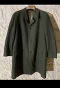 Vintage Loden pure woollen wool tweed olive green over coat 50R 2XL