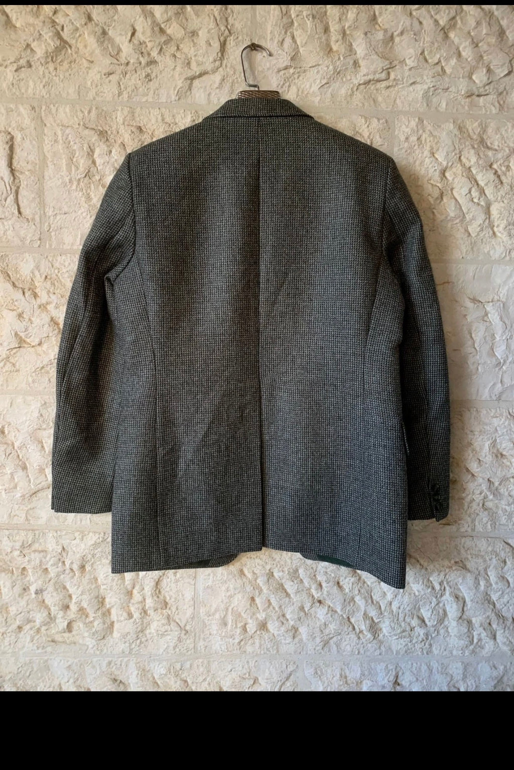Vintage pure wool handwoven tweed classic camouflage hunting jacket blazer 38R