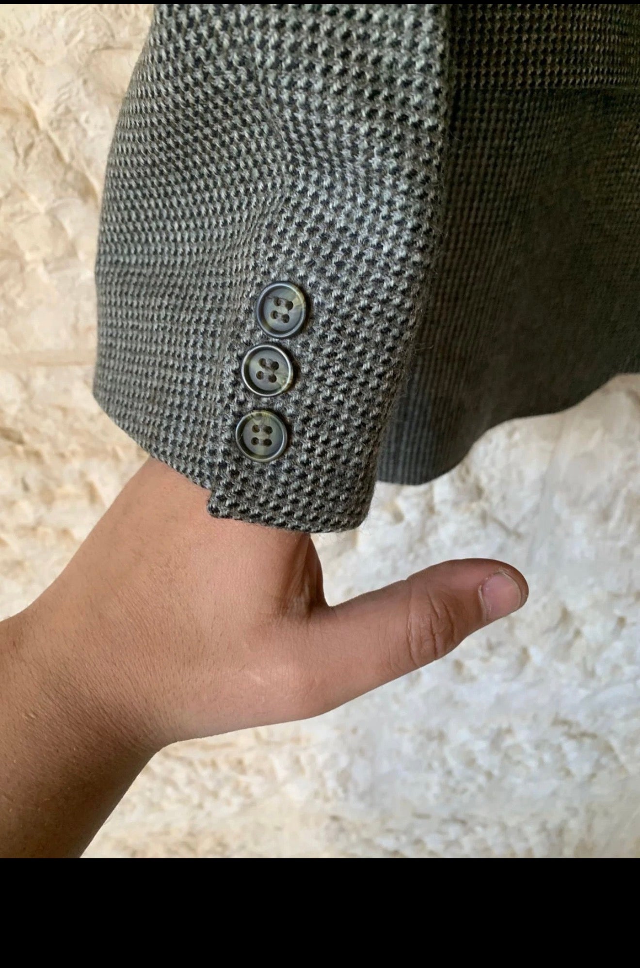 Vintage pure wool handwoven tweed classic camouflage hunting jacket blazer 38R