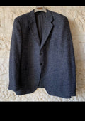 Vintage pure wool tweed camouflage stripes classic jacket blazer 44L 44R