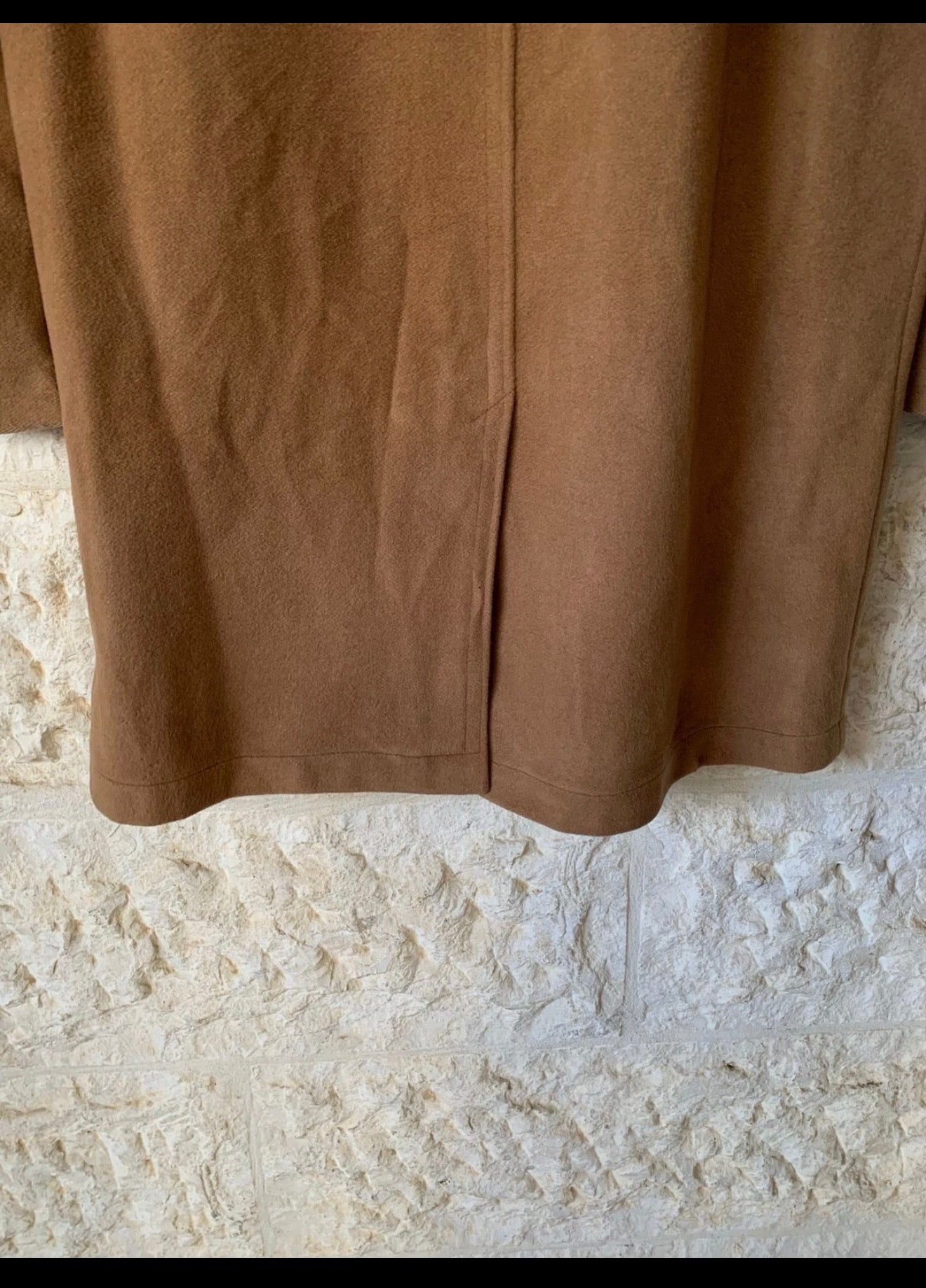 Vintage Wool Cashmere blend classic brown raglan over coat 44R 46R
