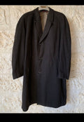 1970s Vintage pure wool houndstooth classic brown raglan over coat 48R XL