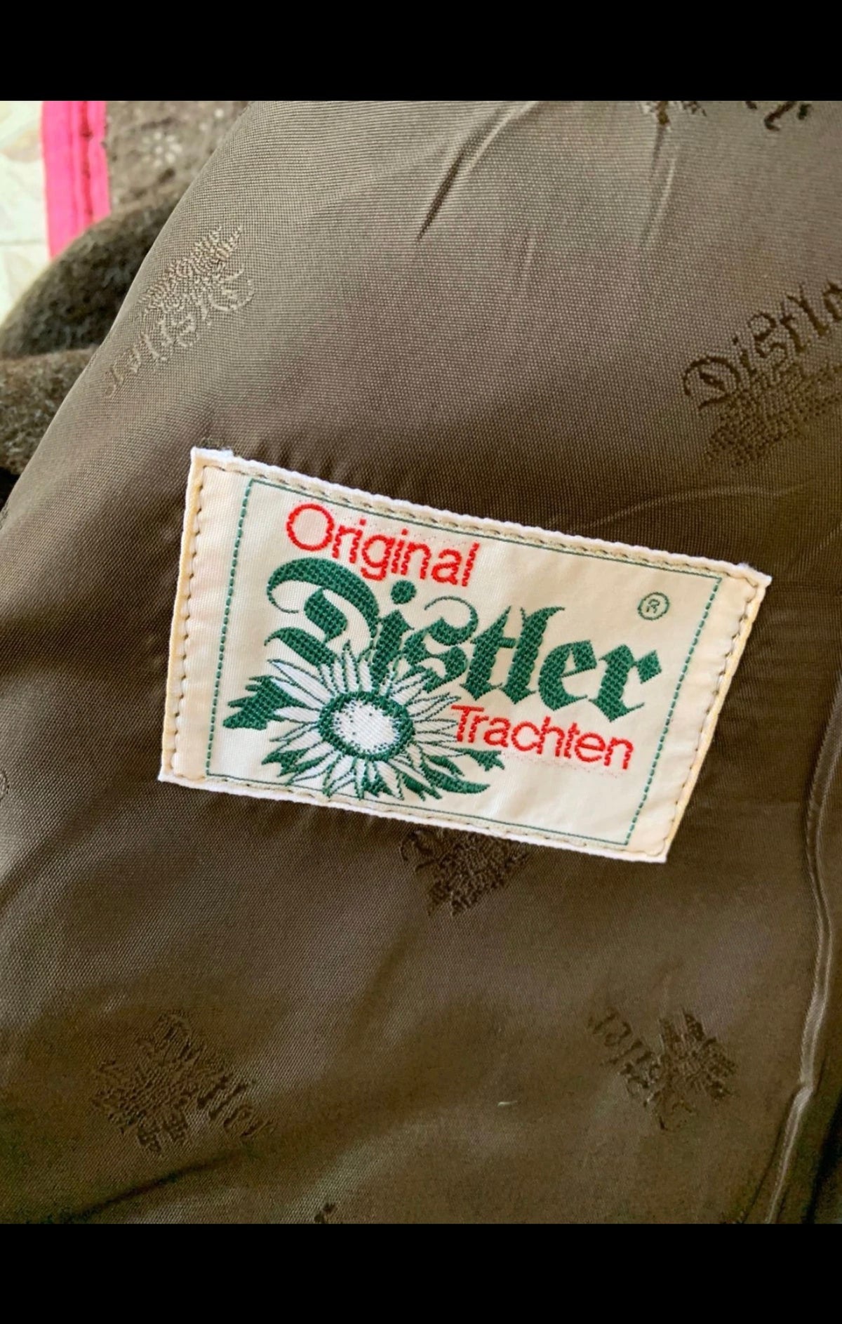 Vintage Distler Tiroler Loden wool blend classic brown over coat 46R 46L XL