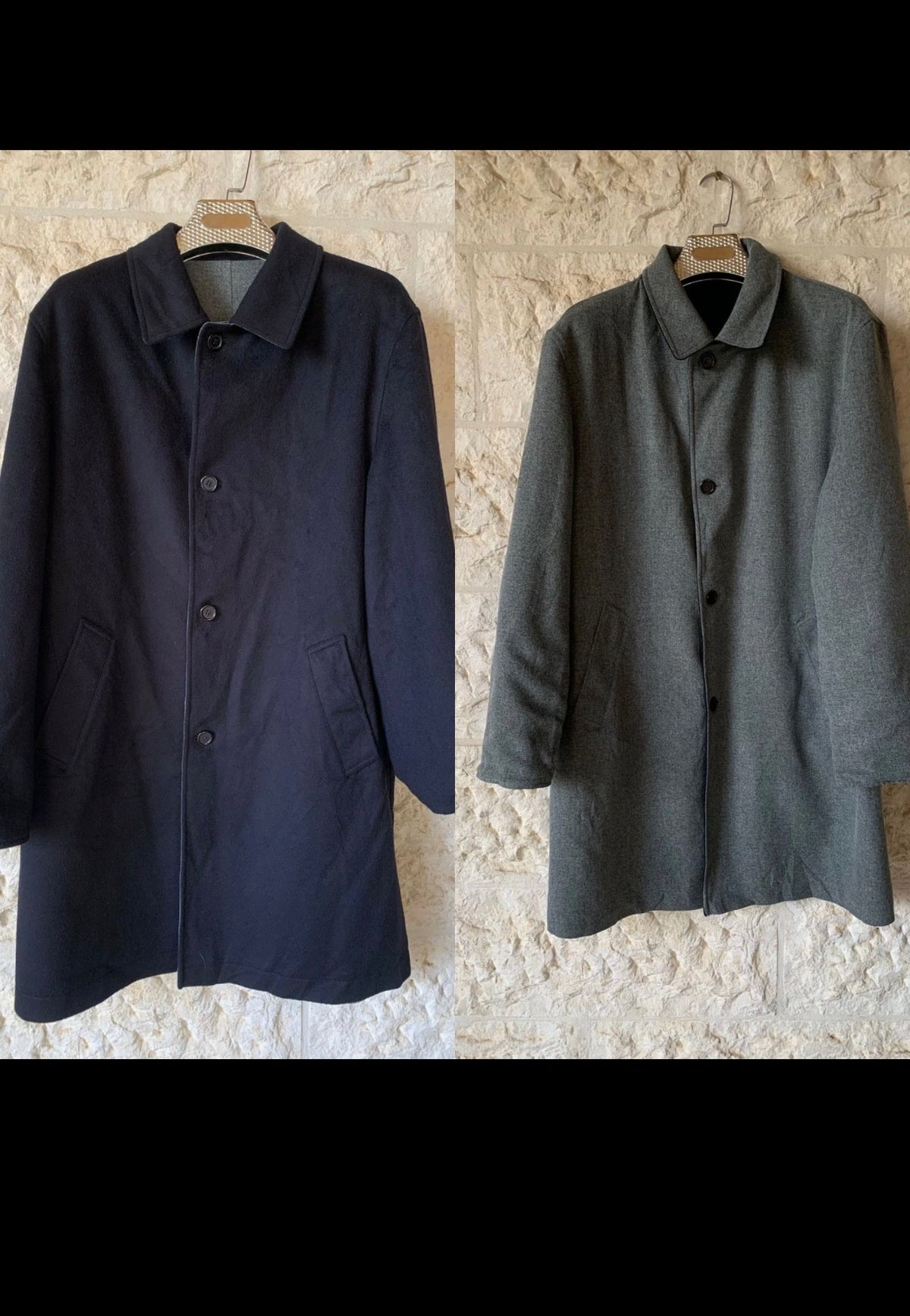 Cortefiel wool Alpaca blend classic double face trench over coat 46R 46L XL
