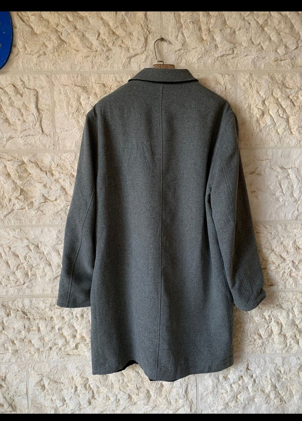 Cortefiel wool Alpaca blend classic double face trench over coat 46R 46L XL