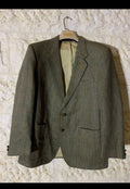 Vintage Daks DD London pure wool tweed herringbone hunting jacket blazer 42R