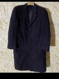 Vintage 100% pure cashmere classic navy suit top over coat 44R