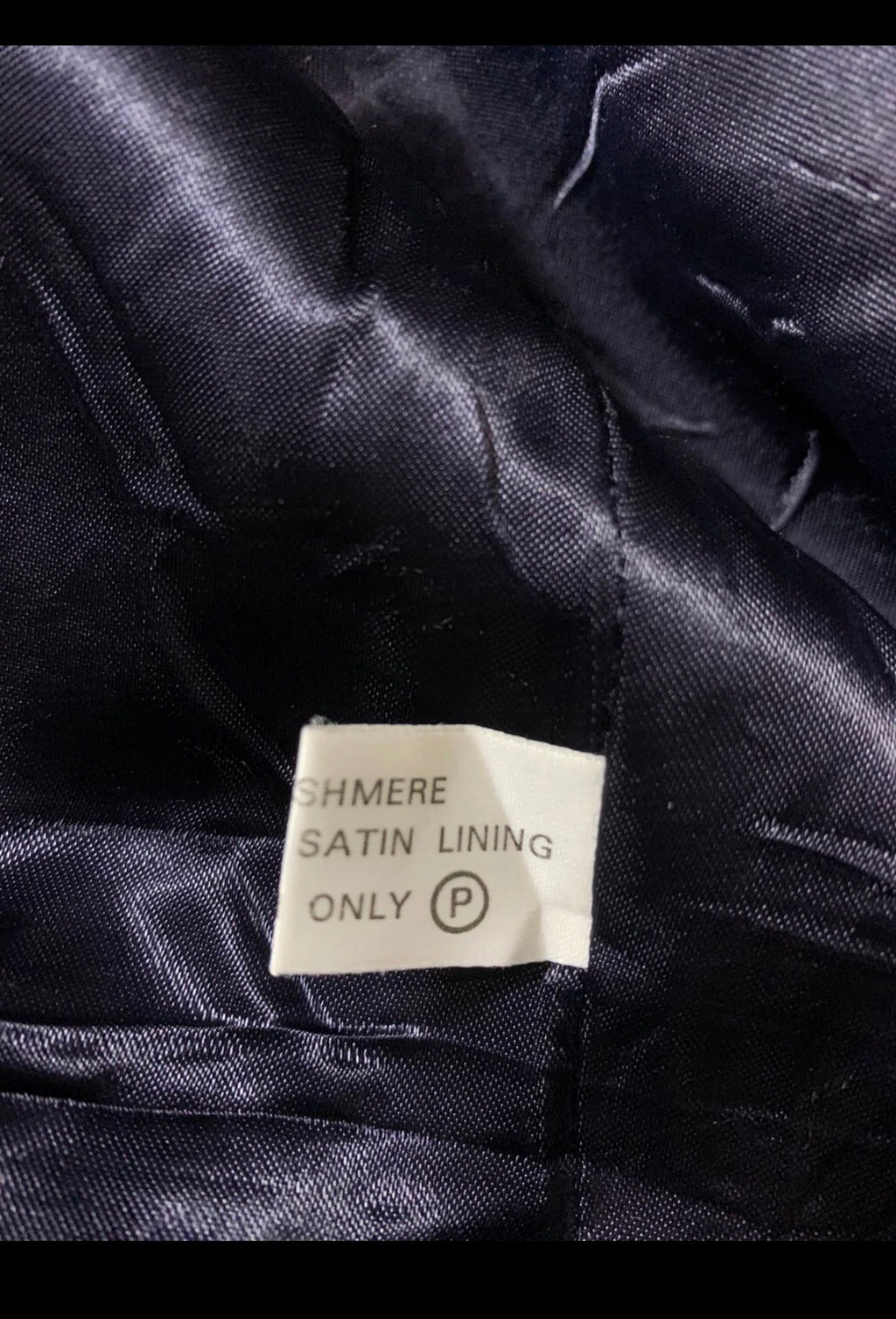 Vintage 100% pure cashmere classic navy suit top over coat 44R