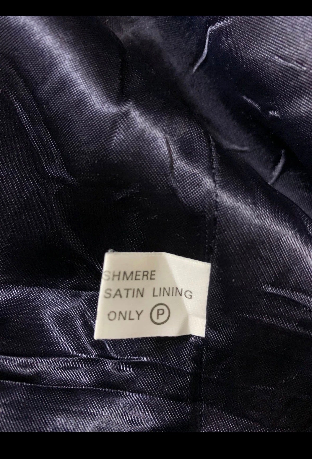 Vintage 100% pure cashmere classic navy suit top over coat 44R