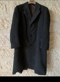1970s vintage Oxford pure woollen wool classic charcoal over coat 44L 46L