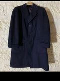 1950s Vintage handtailored bespoke Cashmere classic navy over coat 44R