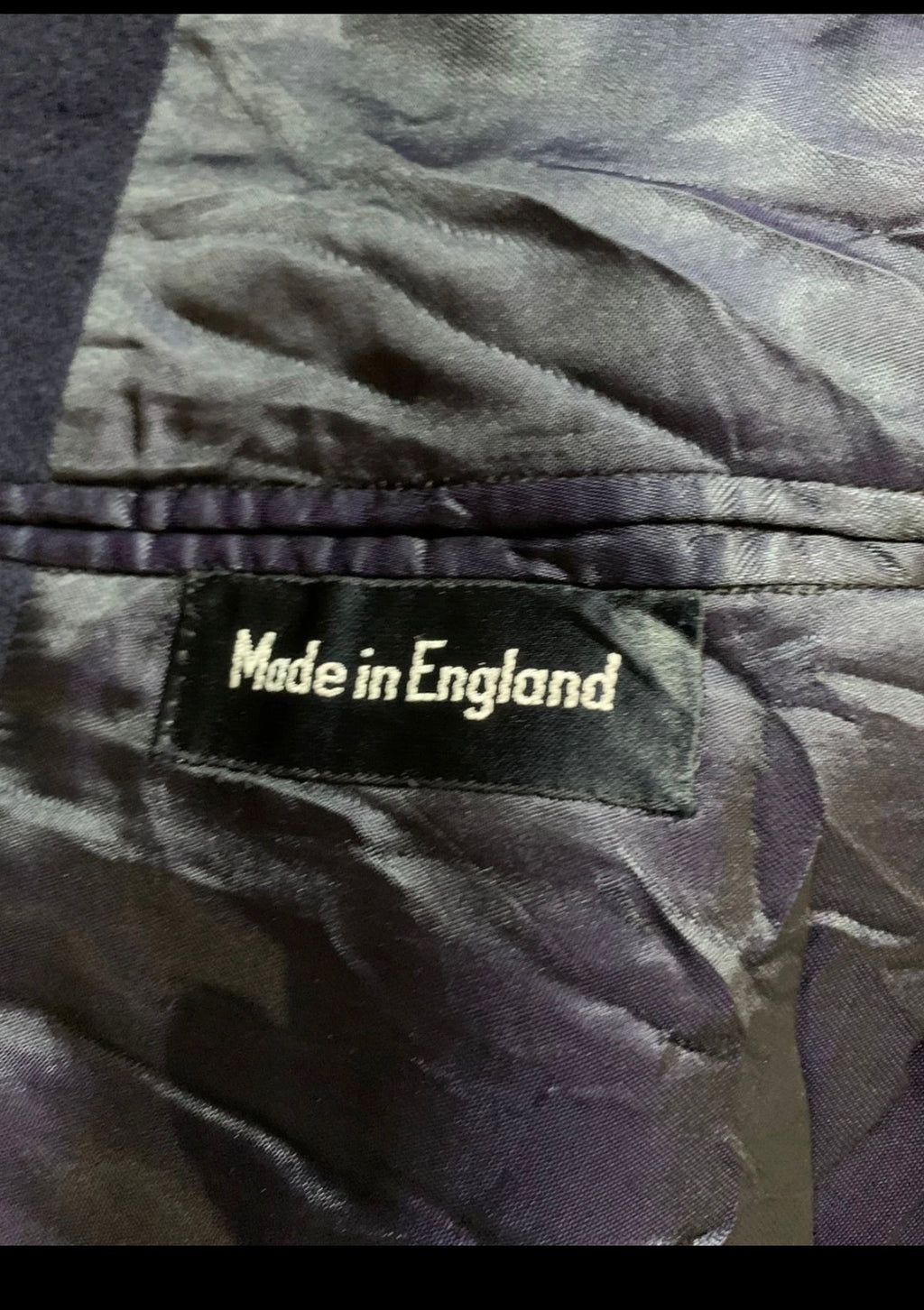 1950s Vintage handtailored bespoke Cashmere classic navy over coat 44R