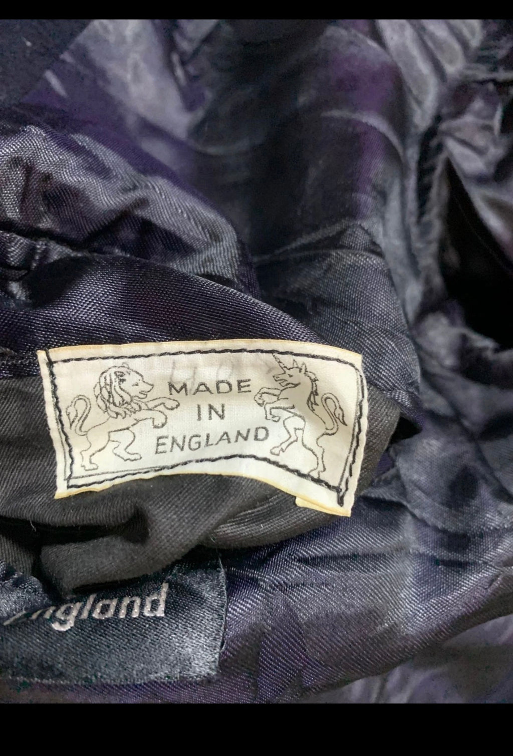 1950s Vintage handtailored bespoke Cashmere classic navy over coat 44R