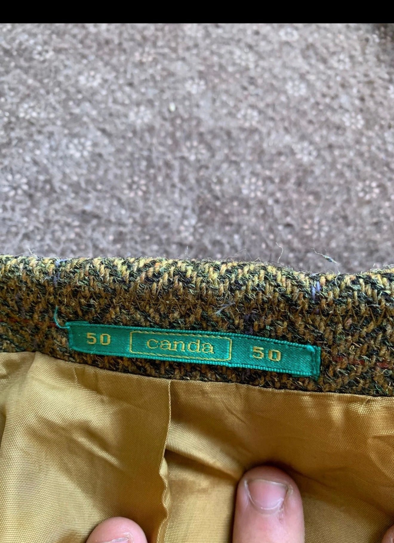 Vintage Canda pure wool handwoven Tweed Windowpane hunting jacket blazer 42R